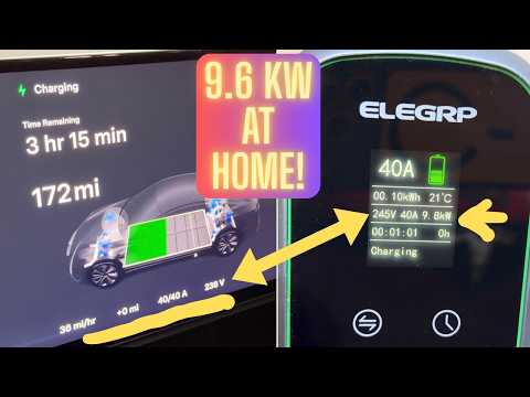 ELEGRP Level 1/2 EV Charger, 16 Amp, Portable J1772 Charger, 25FT Cable, NEMA 6-20 & 5-15 Adapter, Electric Car Charger 110V-240V for BEVs PHEVs, PBE & LRC Technology video review thumbnail