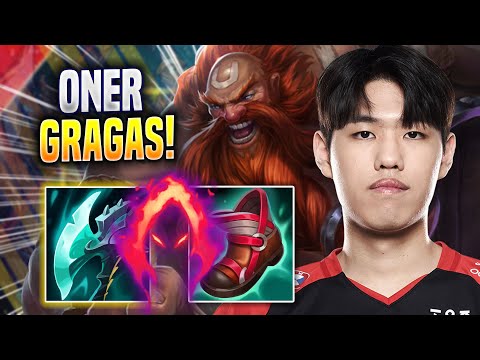 ONER PERFECT GAME WITH GRAGAS! - T1 Oner Plays Gragas JUNGLE vs Viego! | Season 2022