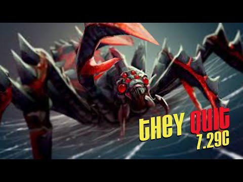 Broodmother made them quit 7.29C DOTA2 Gameplay