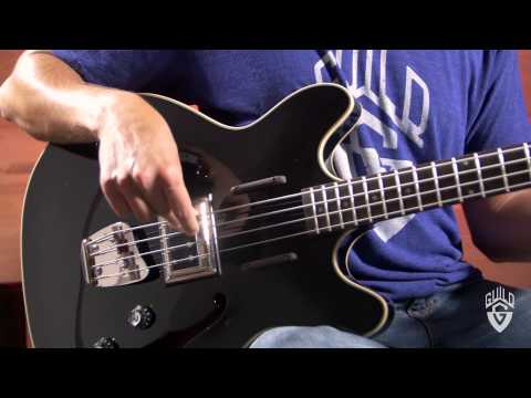 Guild Starfire Bass - Black - Single pickup - Semi-Hollow Body Bass Guitar image 10