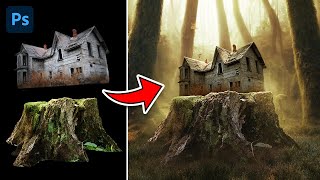 Photoshop for Beginners - Mini Haunted House Photo Manipulation
