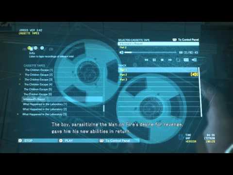 METAL GEAR SOLID 5 CASSETTE Informant's Report psycho mantis