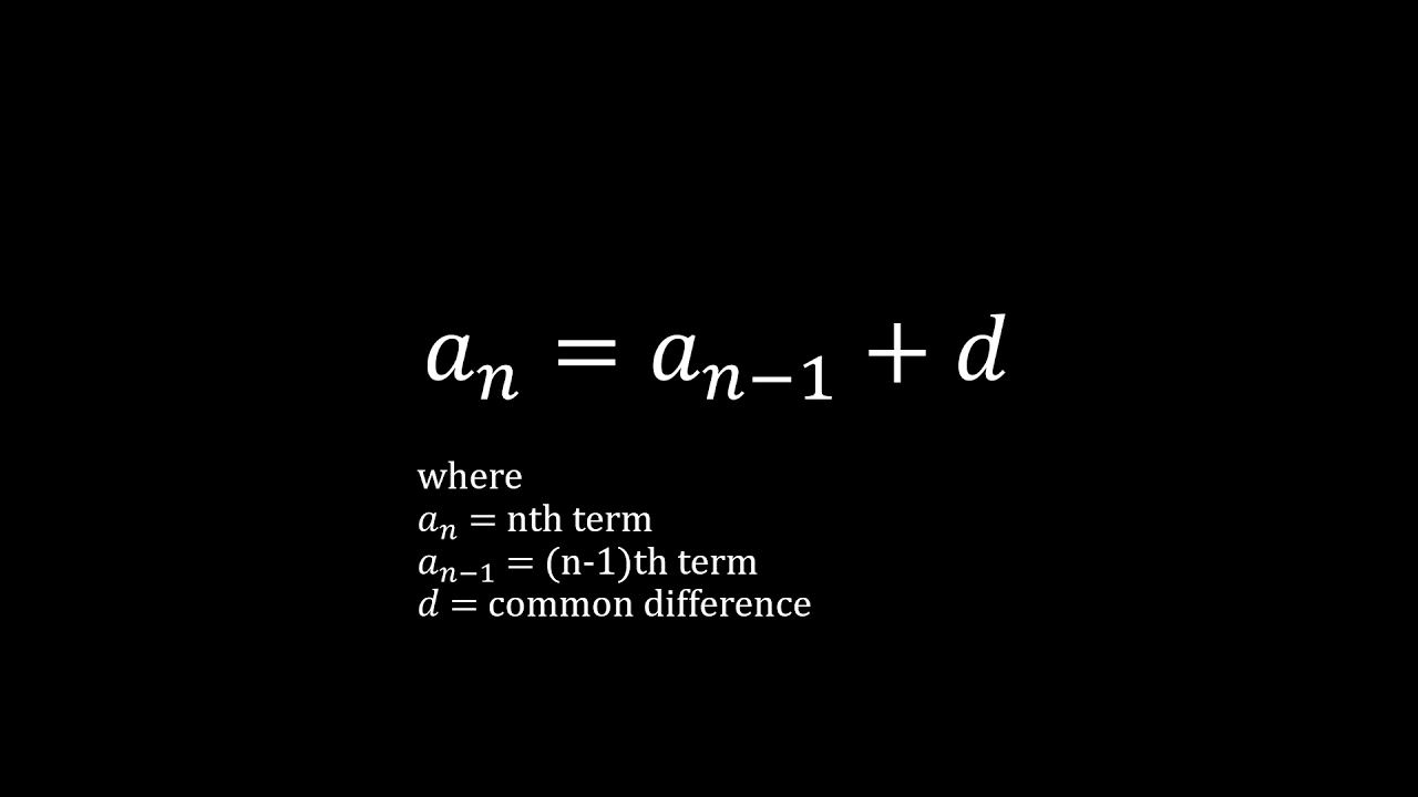 Arithmetic Sequence Recursive Formula