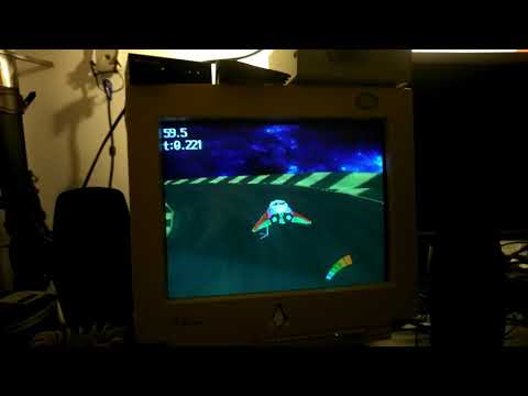 Eradicate progress #1: wipeout-style game for the DOS game jam