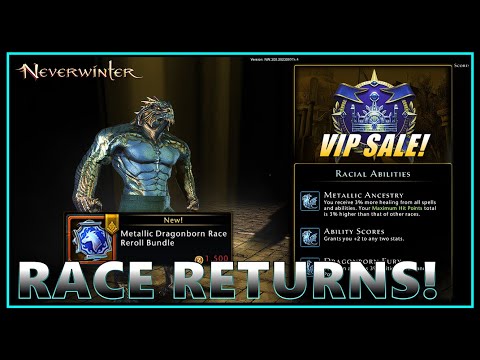 Metallic Dragonborn Back! (best race for stats?) VIP Discount & 2x Jungles of Chult! - Neverwinter