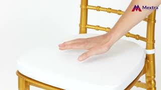 Vankúš vodeodolný na svadobné stoličky SIMPLE biela