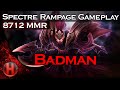 World's First 8712 MMR - Badman Spectre Rampage Dota 2