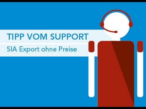 SIA Export ohne Preise | SORBA Tipp vom Support