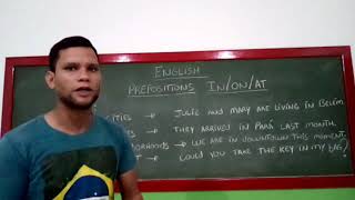 Preencha Os Espaços Com As Preposições In On At