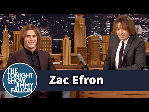 , title : 'Zac Efron and Jimmy Try Out Zac’s Crimped Eighth-Grade Hairstyle'