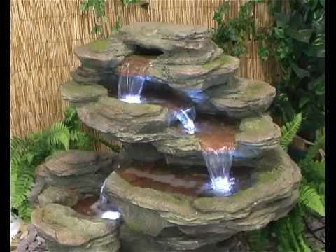Ogen River Leap 4 Tier Cascading Water Feature with LED Lights