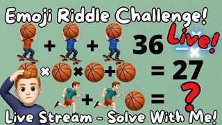 Download lagu Can YOU Solve This Tricky Emoji Math Puzzle? 🏀🛼🔢 | Live Brain Teaser Challenge! mp3