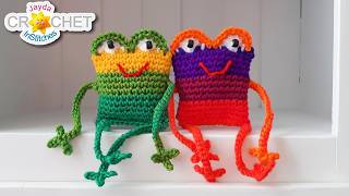 The Happy Scrappy Frog Crochet Tutorial - What to do with Self-Striping Yarn - Easy Amigurumi