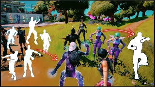 Galaxy Skin Flexing OG Emotes in Party Royale
