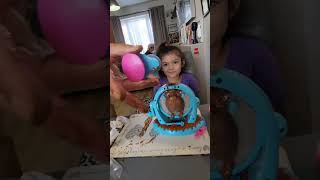 Athena KP, Aria ZP & mom review surprise chocolate egg maker #review #surprisechocolateeggmaker