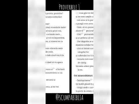 Proverbele 1 - Biblia - Traducerea Dumitru Cornilescu - Audio