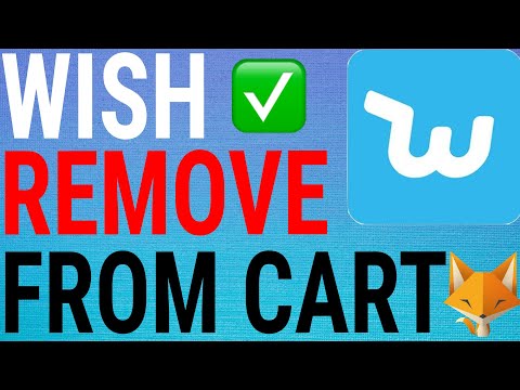 Part of a video titled How To Remove Items From Your Wish Shopping Cart - YouTube