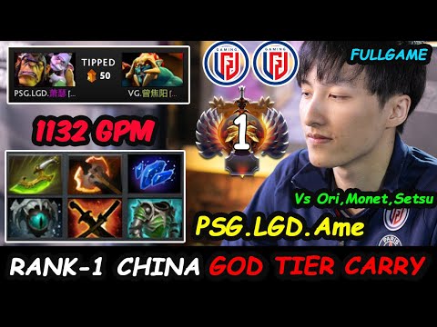 AME Alchemist 1132 GPM immortal Rank1 Server China vs VG.Ori Huskar Dota 2 Perspective Full Gameplay