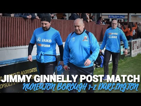 JIMMY GINNELLY POST MATCH | BORO 1-2 DARLINGTON