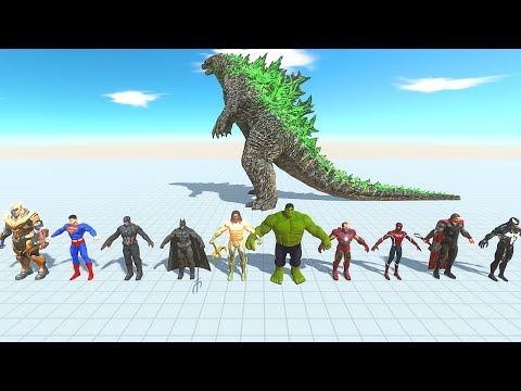 1vs1 Tournament Godzilla vs Marvel Dc Comics - Animal Revolt Battle Simulator