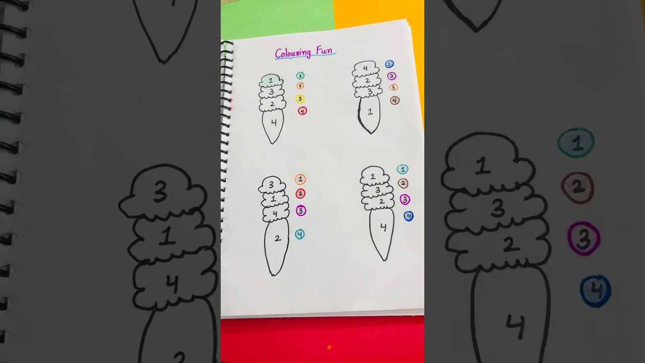 🎨 Ice Cream Colour by Number | Fun Learning Activity for Kids 🍦✨