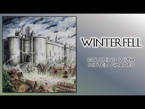 Winterfell. Realistic coloring in muted shades