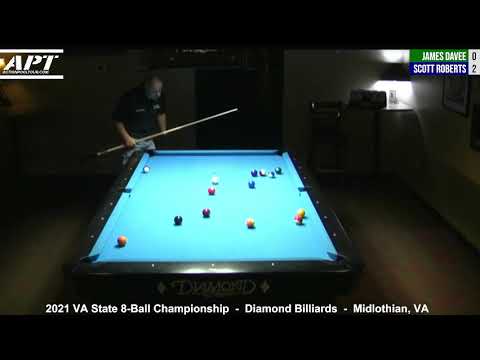 2021 VA State 8-Ball Championships:  James Davee vs Scott Roberts