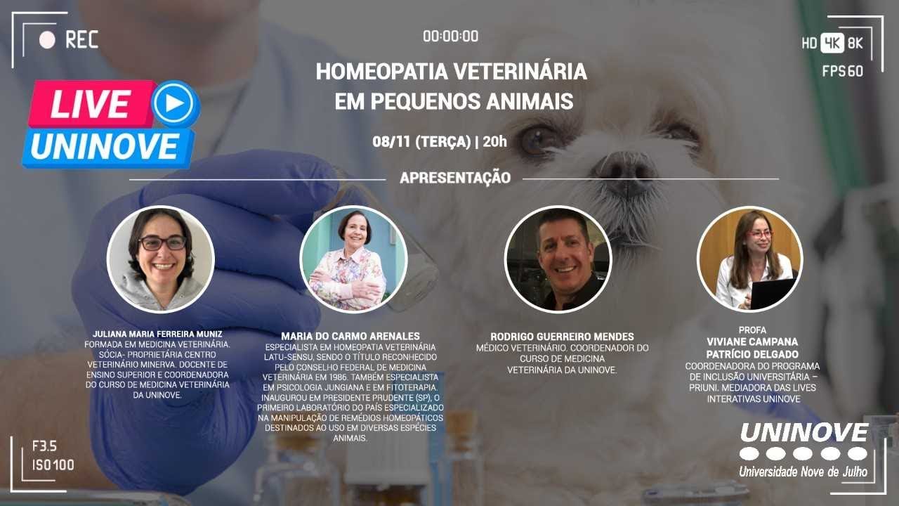 UNINOVE LIVE -  HOMEOPATIA VETERINARIA EM PEQUENOS ANIMAIS