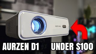 Aurzen Eazze Series D1 1080p Projector Under $100