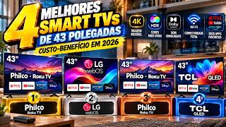 Smart TV 43 Polegadas ou 32? 4 Custo-Benefício de 2026 que Valem Cada Real