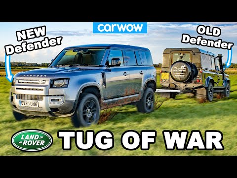 New vs Old Land Rover Defender - TUG OF WAR