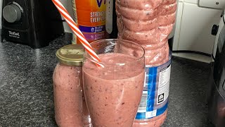 Smoothie recipe. How to make 3 litres of smoothie for the week. Sweet pinkish smoothie recipe