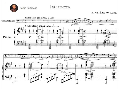 Reinhold Glière - 4 Pieces for Double Bass and Piano, Op. 9 & 32 (1902-08)