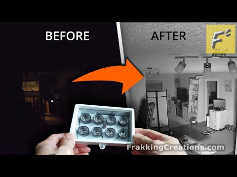 Super Night Vision Upgrade for security cameras using IR Illuminator light