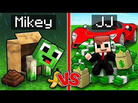 Mikey POOR vs JJ RICH Life Battle in Minecraft (Maizen)