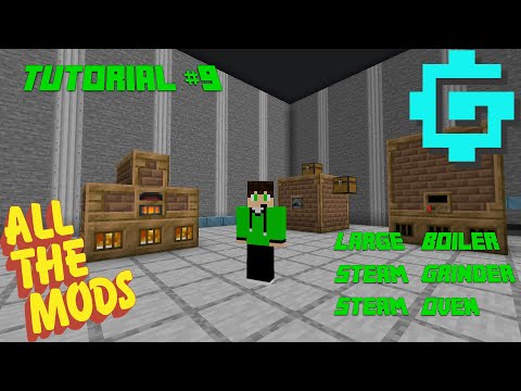 ATM9 GregTech Tutorial #9 | Large Boiler Steam Grinder Steam Oven