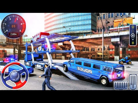 US Police Hummer Car Driver Simulator - Quad Bike Transport Driving - Android GamePlay