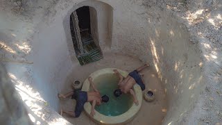 Build The Most Dugout Underground And Bamboo Swimming Pools Inside Part I