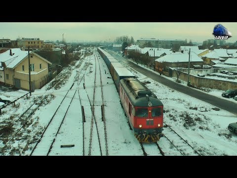 LDE2100 609 008-1 & Trenuri Intermodale FOX Rail Intermodal Trains in Zapada/Snow in Oradea
