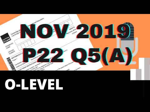 O Level November 2019 Paper 22 Question 5(a)(ii) - Set Notation and Venn Diagram Question