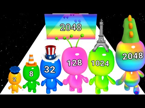 Man Runner 2048 (vs) 2048 Jelly Shooter - Gameplay New Update