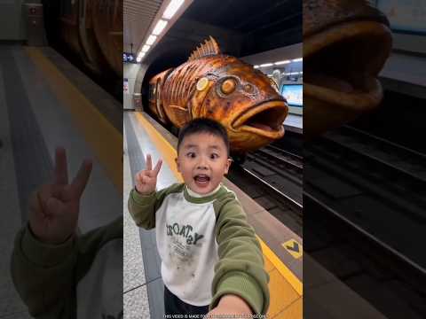 Fish 🐠 Train 🚆?#cat #cute #funnycats #catcartoon#fyp #shorts