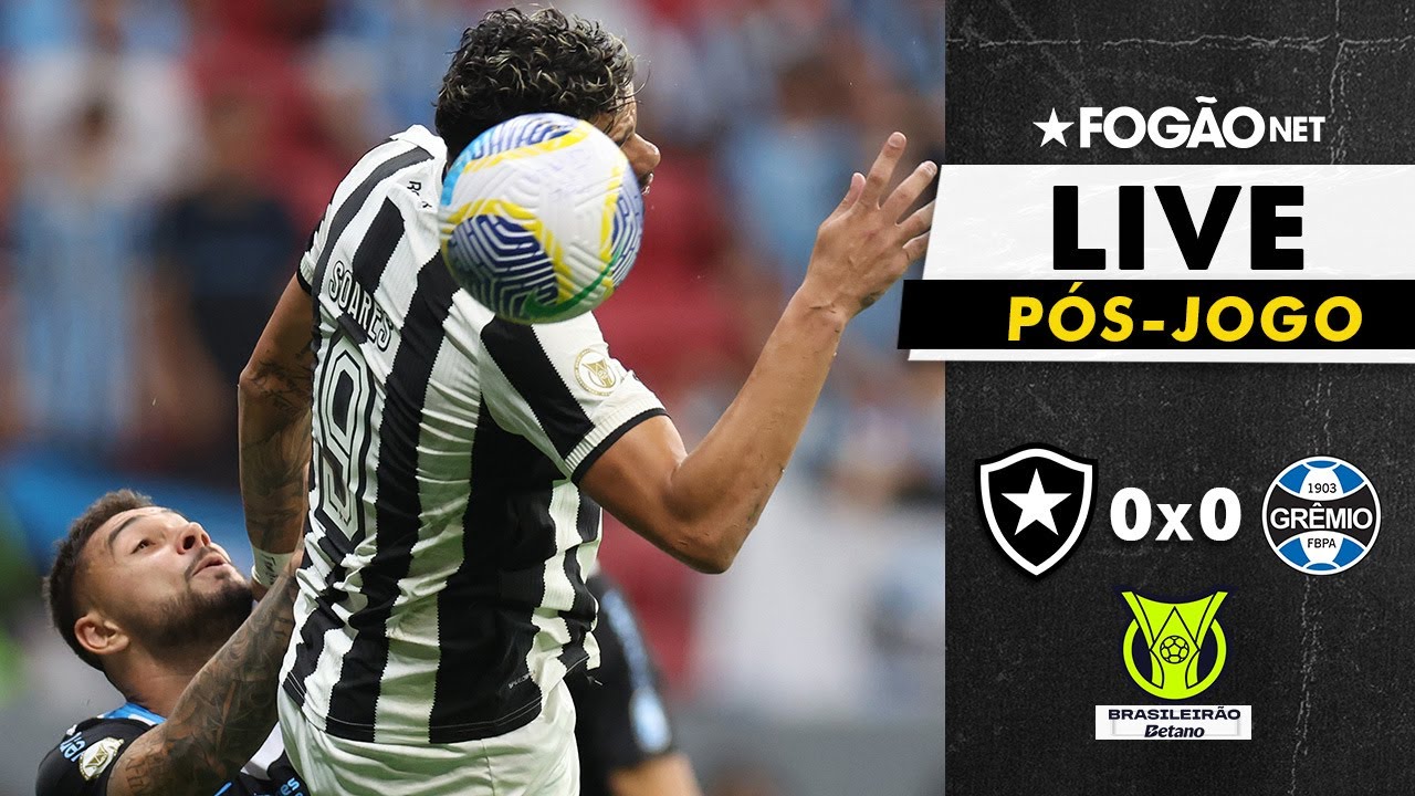 LIVE | Pós-jogo e repercussão do empate entre Botafogo e Grêmio pelo Brasileirão 2024