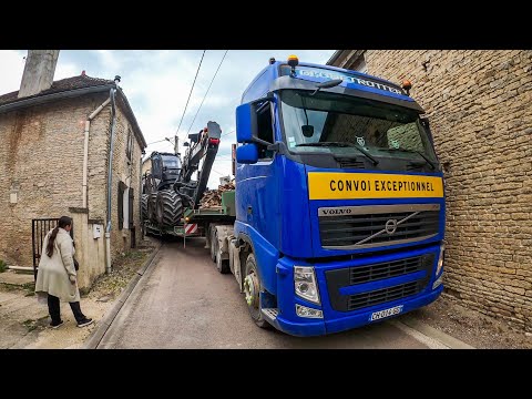 ‼️Convoi exceptionnel passage difficile !! | VOLVO | Superbe manoeuvre dans cette rue étroite‼️