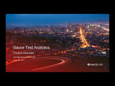 Test Smarter and Faster using Sauce Labs Test Analytics Related YouTube Video
