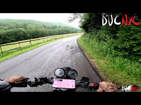 Wet Conditions on Catskills Time Trials (TT) Circuit - Ducati NYC Vlog v1489