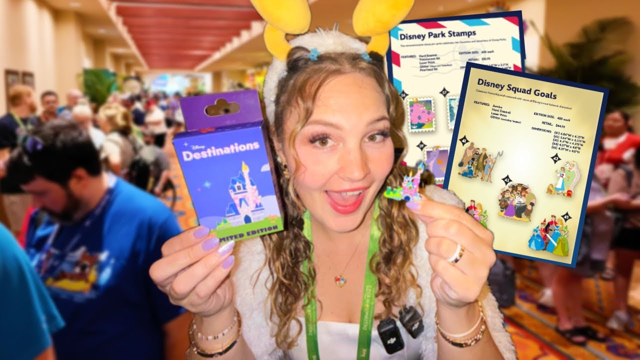 D23 RARE Disney Pins Unboxing, Shopping & Trading | Our FIRST Destination D23