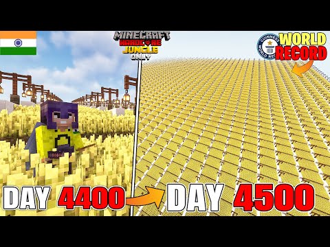 I Survived 4500 Days in Jungle Only World in Minecraft Hardcore(hindi) - Minecraft 100 days