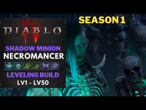 Diablo 4 Necromancer Build - Shadow Minion Leveling Build (Season 1)