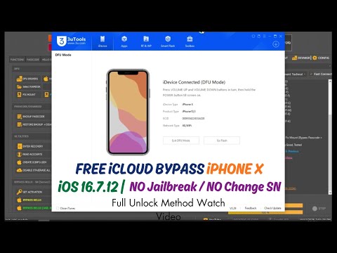 iPhone X iOS 16.7.12 iCloud Bypass Unlocktool | How To Unlock iCloud Account iPhone X W/O Jailbreak